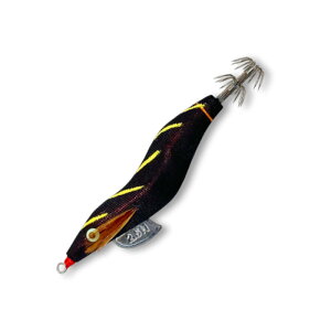 林釣漁具製作所(はやしつりぎょぐせいさくしょ) 餌木猿ツツイカエギ 2.5号 TE-09 黒マツバ/赤テープ