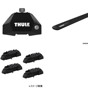 Thule(�X�[���[) �X�o�� �t�H���X�g(���[�t���[���Ȃ�)SK#�p ���[�t�L�����A�y3�_�Z�b�g�z/�E�B���O�o�[EVO �u���b�N 7107+7113B+THKIT7097