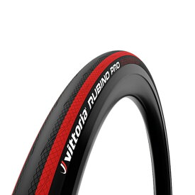 vittoria(ヴィットリア) rubino pro Foldable クリンチャー タイヤ サイクル/自転車 700×25c ブラック×レッド(ETRTO:25-622) 11A00137