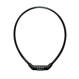 J&C LOCKS(ジェイアンドシー) ワイヤー錠 可変ダイヤル式 ブラック JC-076W