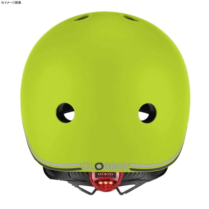 GLOBBER(グロッバー) LEDライト付きヘルメット 自転車・キックボード 48-53 レッド WKGB505102 : ナチュラム  キャンプ専門店