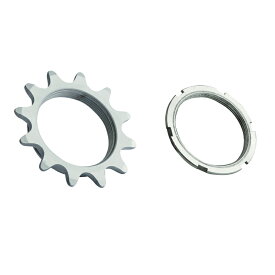 MICHE(ミケ) ピスト用固定ギア ネジ切り ロックリング付/JIS 12T シルバー SPPISK8012000