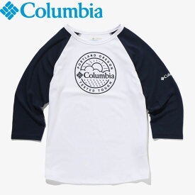 Columbia(コロンビア) Youth アウトドア エレメンツ 3/4 ショートスリーブ シャツ ユース S 104(WHITE×COLLEGIATE NAV) AY0009