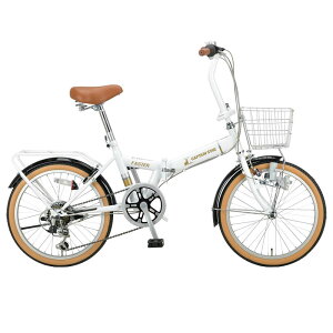 キャプテンスタッグ(CAPTAIN STAG) ファスター FDB206 折りたたみ自転車 20インチ パールホワイト YG-1436