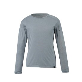 MILLET(ミレー) 【24春夏】HEATHER MESH CREW LS W(ヘザー メッシュ クルー ロングスリーブ) M N7372(SILVER) MIV01783