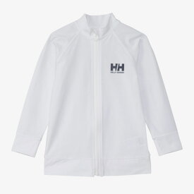 HELLY HANSEN(ヘリーハンセン) 【24春夏】キッズ ロングスリーブ HHフルジップラッシュガード 150 クリアホワイト(CW) HJ82415