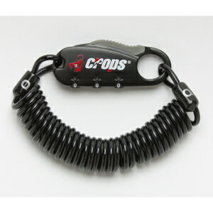 crops(クロップス) Q3 SPD08 ロック/鍵/番号/ナンバー/サイクル/自転車 径3×1800mm ブラック Y-9394