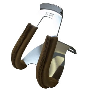 MKS(�O�������쏊) HALF CLIP w/leather �g�[�N���b�v �n�[�t �S ��t�� �u���E�� ���b�L 60×58×61×70×28 HALF CLIP w/leather