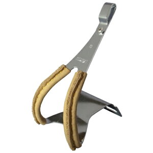 MKS(�O�������쏊) TOE CLIP STEEL w/leather ��t�g�[�N���b�v �S �T�C�Y:S ���b�L 62×51×78×103×42