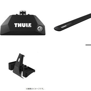 Thule(�X�[���[) V90/V90�N���X�J���g���[(�_�C���N�g���[���t)���[�t�L�����A�y3�_�Z�b�g�z/�E�C���O�o�[EVO �u���b�N 7106+7112B+THKIT6010