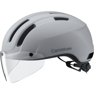 オージーケー カブト(OGK KABUTO) Canvas SMART キャンバス スマート ヘルメット シールド付 自転車/サイクル 57-59cm マットライトグレー