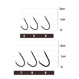 オーナー針 OHハゲ鈎(糸付) 8号-3 白 20553