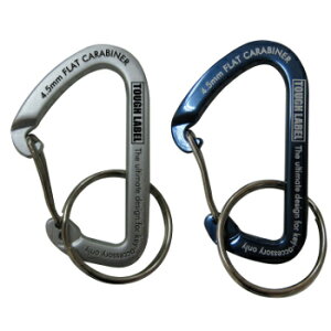 ベルモント(Belmont) カラビナフラット 4.5mm紺&銀2pcs VEX-114