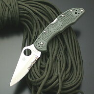 Spyderco(スパイダルコ) デリカ4 フォリッジグリーン (半波刃) C11PSFG
