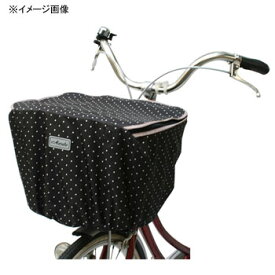 MARUTO(マルト) ファッション前バスケットカバー・ファスナー付(D-4FMT) サイクル/自転車 水玉×ブラック YD-2144