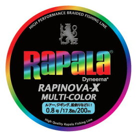 Rapala(ラパラ) ラピノヴァ・エックス マルチカラー 200m 0.8号/17lb マルチ RXC200M08MC