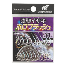 ハヤブサ(Hayabusa) 小袋バラ鈎 強靭イサキ ホロフラッシュ シルバー 10号 BS305