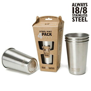 �y7/4 20:00~�ő�20%off�N�[�|���z klean kanteen(�N���[���J���e�B�[��) KK �p�C���g�J�b�v 4pack 16oz �X�e�����X 19322002015016