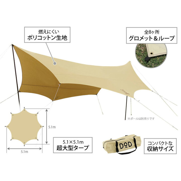 楽天市場】 DOD(ディーオーディー) OKRA TARP オクラタープ  