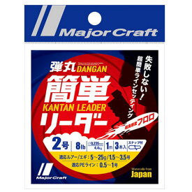 メジャークラフト 弾丸 簡単リーダー 1m 0.8号/3lb クリア DLK 0.8/3lb