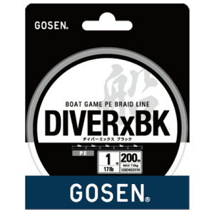 �y5/23-27�̓G���g���[�őS�i5�{�z �S�[�Z��(GOSEN) DIVER×BK(�_�C�o�[�G�b�N�X �u���b�N) 200m 1.5��/23lb GBD4B2015