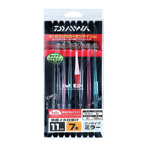 ダイワ(Daiwa) 快適イカ仕掛ミラー11 S 7本 フローティング赤白 07345717
