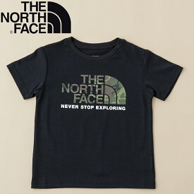 THE NORTH FACE(ザ・ノースフェイス) K S/S CAMO LOGO TEE(ショート スリーブ カモ ロゴ ティー)キッズ 110 ブラック(K) NTJ32145