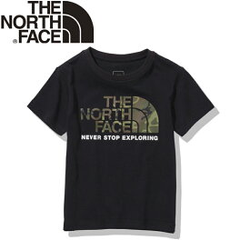 THE NORTH FACE(ザ・ノースフェイス) K S/S CAMO LOGO TEE(ショート スリーブ カモ ロゴ ティー)キッズ 120 ブラック(K) NTJ32145