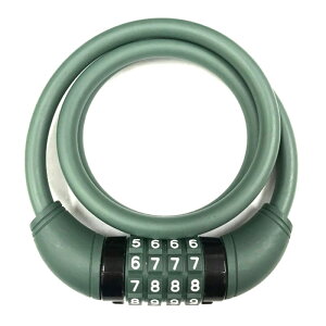 トップ(TOP) マイセット ダイヤル90 ナンバー鍵/ロック/サイクル/自転車 90cm マットグリーン