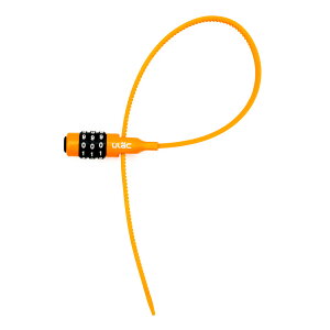 ULAC(ユーラック) ネオジップコンボケーブルロック AIRJUST-COMBO カギ サイクル/自転車 オレンジ YL1