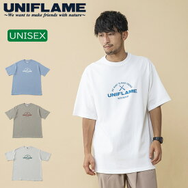 ユニフレーム(UNIFLAME) 【ユニフレーム×ナチュラム】9.1オンス マグナムウェイト STプリント Tシャツ M ホワイト URNT-11