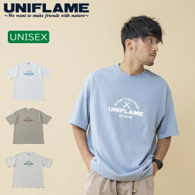 ユニフレーム(UNIFLAME) 【ユニフレーム×ナチュラム】9.1オンス マグナムウェイト STプリント Tシャツ L アシッドブルー URNT-12