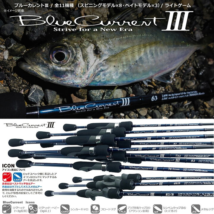楽天市場】 YAMAGA Blanks(ヤマガブランクス) BlueCurrent III(ブルー 