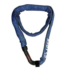 五輪(GORIN) ネオプレーンダイヤルチェーンロック 鍵/カギ/サイクル/自転車 デニム GS8-1200DN