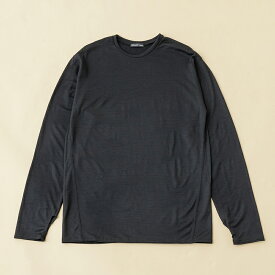 Hilander(ハイランダー) 【日本国内縫製】【メリノウール100%】インナー ロングスリーブ Tee M ブラック 22WE-14A