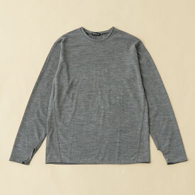 Hilander(ハイランダー) 【日本国内縫製】【メリノウール100%】インナー ロングスリーブ Tee L チャコール 22WE-14A