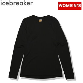 icebreaker(アイスブレイカー) Women's 200 OASIS LS CREWE ウィメンズ S ブラック(K) IXW20220