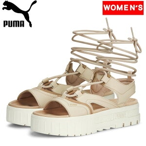 PUMA(v[}) MAYZE SANDAL LACES(CY T_ [X)/EBY T_ 24.0cm GRANOLA-FROSTED IVORY 388950