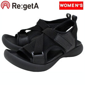 Re:getA(リゲッタ) Women's スポーティー メッシュ サンダル ウィメンズ 22.0-22.5 ブラック(BLK) CJFD5370