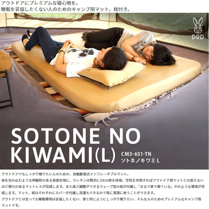楽天市場】 DOD(ディーオーディー) ソトネノマクラ+ソトネノキワミ L 