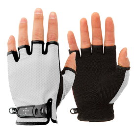 アクシーズクイン(AXESQUIN) 【24春夏】UV Mesh Finger Cut Glove L ライトグレイ 013067