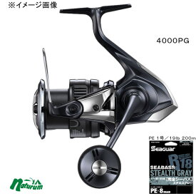 シマノ(SHIMANO) 25 ツインパワー XD 4000PG+シーガー R18 完全シーバス 200m(お得な2点セット) 1号/19lb 47908