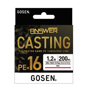 �S�[�Z��(GOSEN) �A���T�[ �L���X�e�B���O PE×16 200M 1.2��-28lb �s���N GCA16P2012