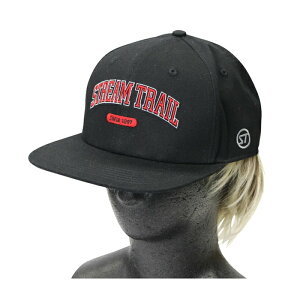 STREAM TRAIL(�X�g���[���g���C��) STRAIGHT CAP COLLEGE(�X�g���[�g�L���b�v �J���b�W) �t���[ BLACK gfc-st-0426