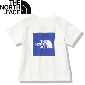 THE NORTH FACE(ザ・ノース・フェイス) Baby's SHORT SLEEVE COL SQU-LG TEE ベビー 80cm ホワイト×TNFブルー(WT) NTB32361