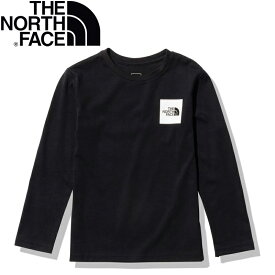 THE NORTH FACE(ザ・ノース・フェイス) 【24春夏】ロングスリーブ スモール スクエア ロゴ ティー キッズ 140cm ブラック(K) NTJ32357