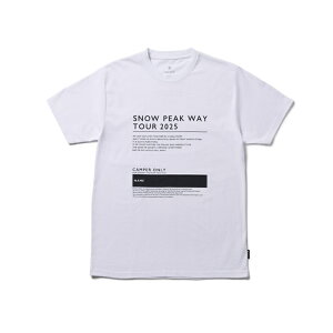 �X�m�[�s�[�N(snow peak) SPW Tour 2025 T-Shirt �S5�F �S2�T�C�Y