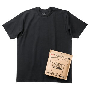 Hanes(�w�C���Y) Hanes T-SHIRTS KURO �N���[�l�b�NT�V���c HM1-B201 �S4�T�C�Y