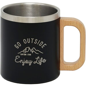 �L���v�e���X�^�b�O(CAPTAIN STAG) �����e �_�u���X�e�����X�}�O�J�b�v350ml �u���b�N �u���b�N UH-2025