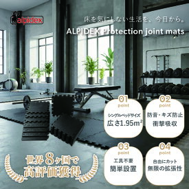 ALPIDEX ジョイントマット トレーニングマット EVA素材 防音 衝撃吸収 床保護 ホームジム 筋トレ エクササイズ ジムマット 30×30×1cm 21枚 1.95平方メートル ブラック